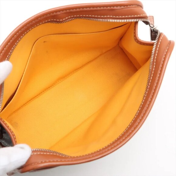 Goyard Juvance MM PVCx leather Clutch bag Brown - Picture 5 of 9